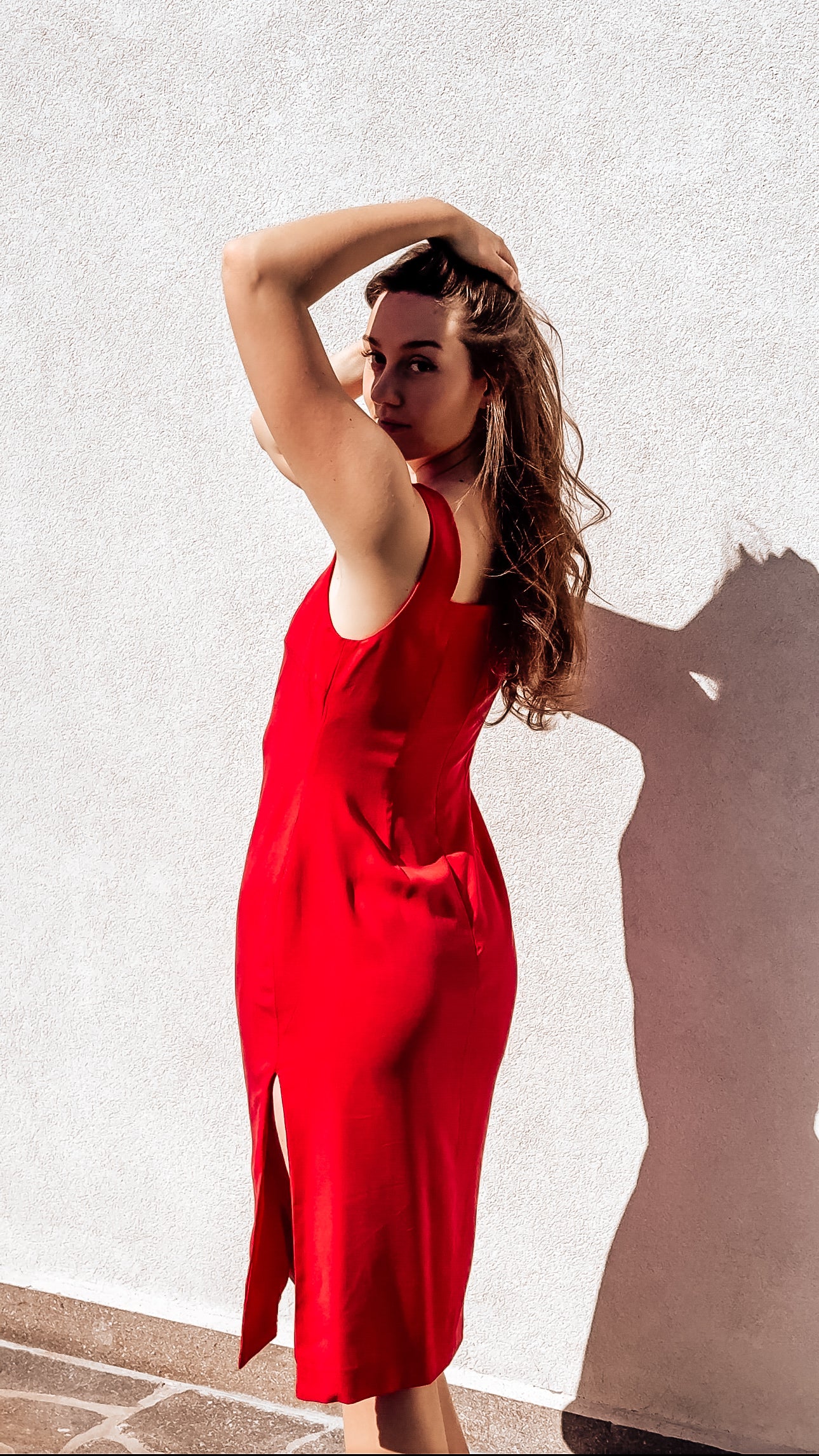 Abito a tubino in Tencel™ Lyocell con spacco laterale – Alice