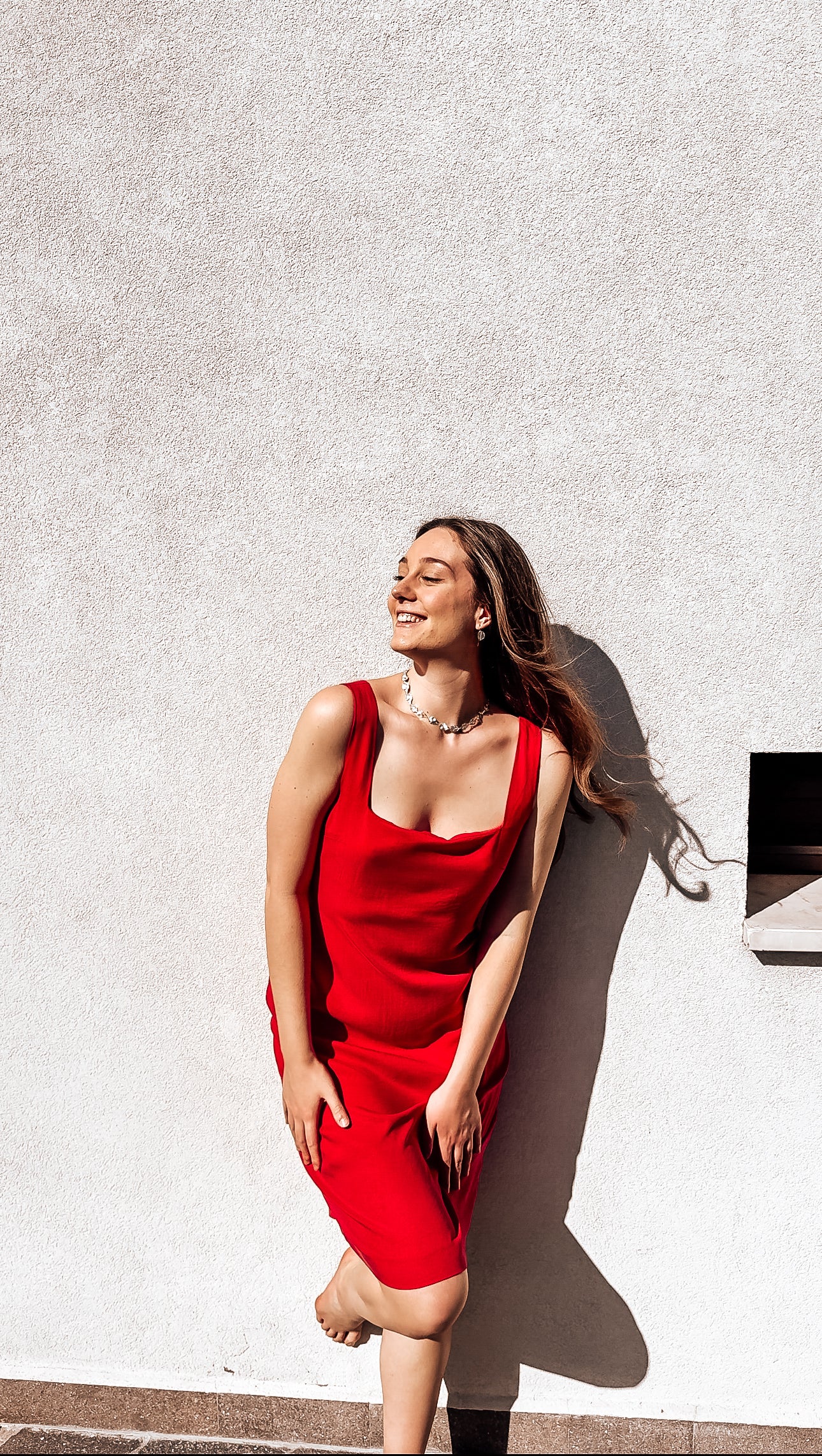 Abito a tubino in Tencel™ Lyocell con spacco posteriore